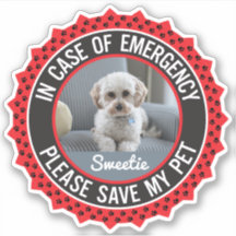 Save My Pet Safety Alert Name Photo Custom Colour