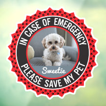 Save My Pet Safety Alert Name Photo Custom Colour
