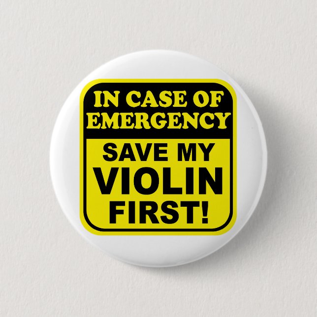 Save My Violin 2 Inch Round Button (Front)