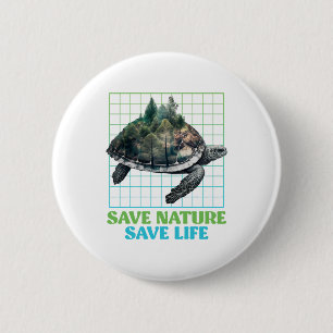 Save Nature protected species Environment Copy Cop 2 Inch Round Button