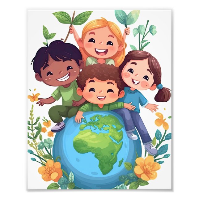 Save Our Beautiful Protect Plant Trees  Photo Print (Front)