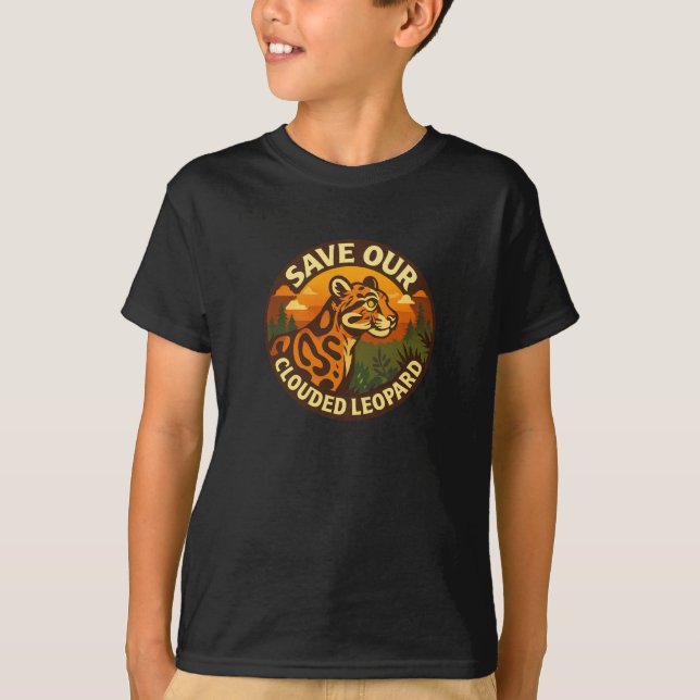 Save Our Clouded Leopard – Fierce Clouded Leopard T-Shirt (Front)