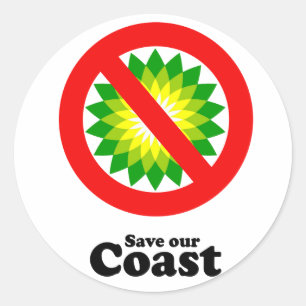 SAVE OUR COAST CLASSIC ROUND STICKER