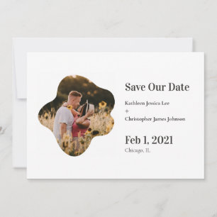 Save Our Date Fun Simple Playful Photo Wedding Announcement