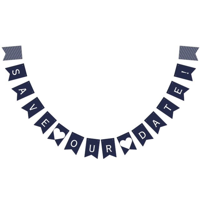 Save Our Date Nautical Bunting Photo Prop Flags (All)
