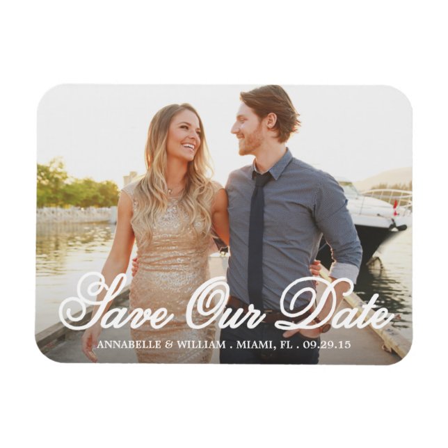 Save Our Date Overlay | Save the Date Magnet (Horizontal)
