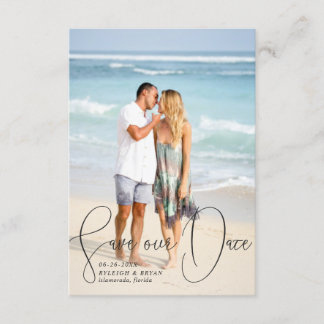 Save Our Date Refined Lines Smooth Pen Script Invitation