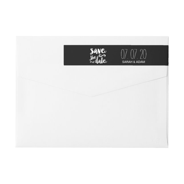 Save Our Date | Save the Date Wraparound Labels (Back)