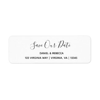 Save Our Date Wedding Address Return Label
