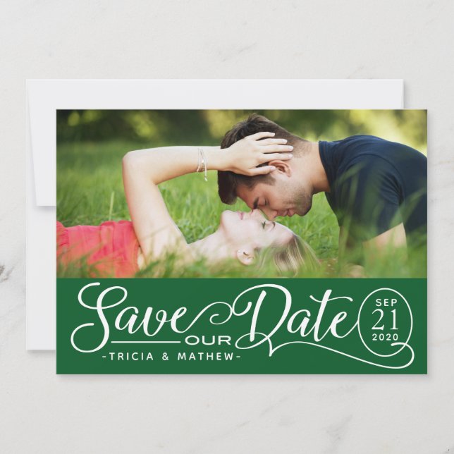 Save OUR Date Wedding | Elegant Script Invitation (Front)