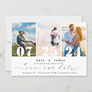 Save our date with QR code template