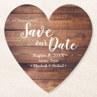 Save our date Wood Print Wedding Favour