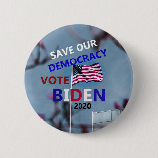 SAVE OUR DEMOCRACY VOTE BIDEN 2020 2 INCH ROUND BUTTON