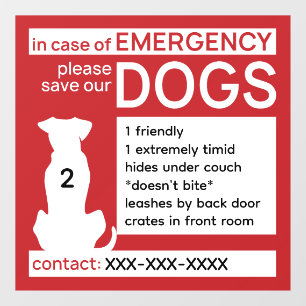 Save Our Dogs Editable Window Cling