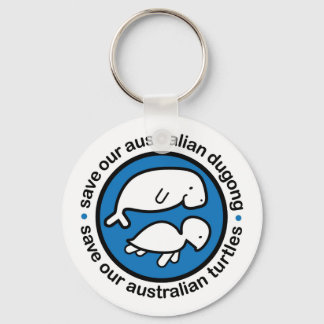 Save our dugong & turtles keychain