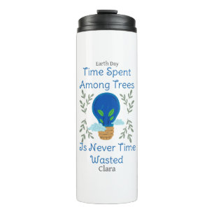 save our earth, earth day, love earth, personalize thermal tumbler