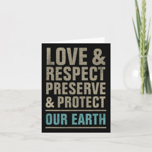 Save Our Earth Protect Nature Earth Day Card