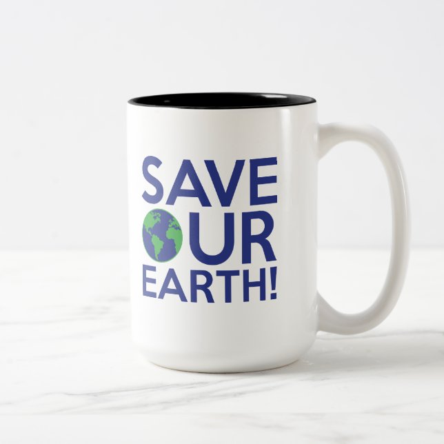 Save Our Earth Two-Tone Coffee Mug (Right)