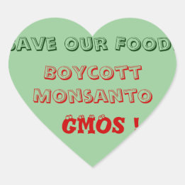 Save Our Food! Heart Sticker