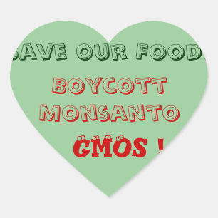 Save Our Food! Heart Sticker