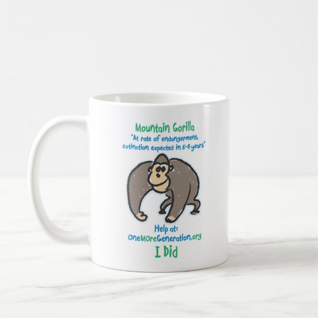 Save our Mountain Gorilla Coffee Mug (Left)