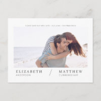 Save Our New Date Simple Chic Custom Photo Wedding
