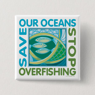 Save Our Oceans 2 Inch Square Button