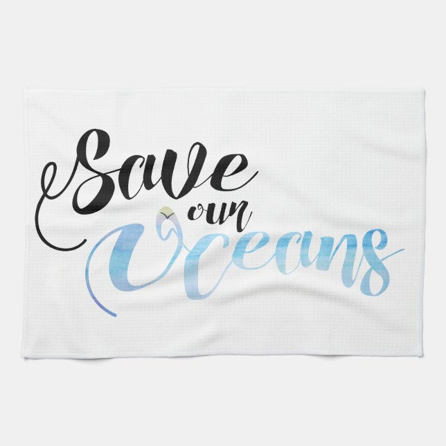 Save our Oceans Kitchen Towel (Horizontal)