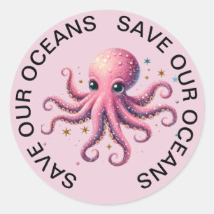 Save our Oceans Octopus Stickers