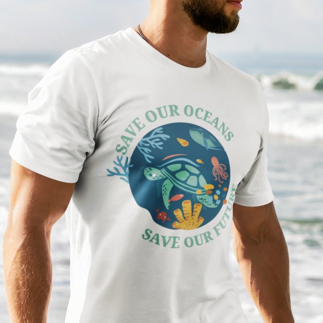 Save our oceans & our future sea turtle Earth Day  T-Shirt (Creator Uploaded)