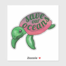 Save Our Oceans Purple Sea Turtle