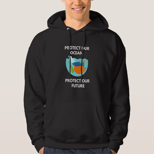 Save Our Oceans Sea Turtle Pro Environment Nature  Hoodie (Front)
