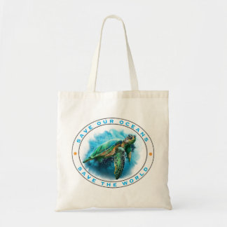 Save Our Oceans - Sea Turtle Tote Bag