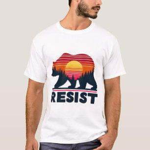 Save Our Parks Resist – Double‑Exposure Bear Wild T-Shirt