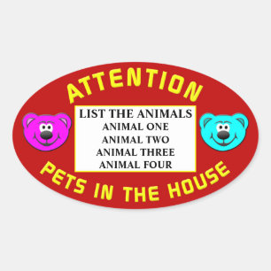 SAVE OUR PETS OVAL STICKER