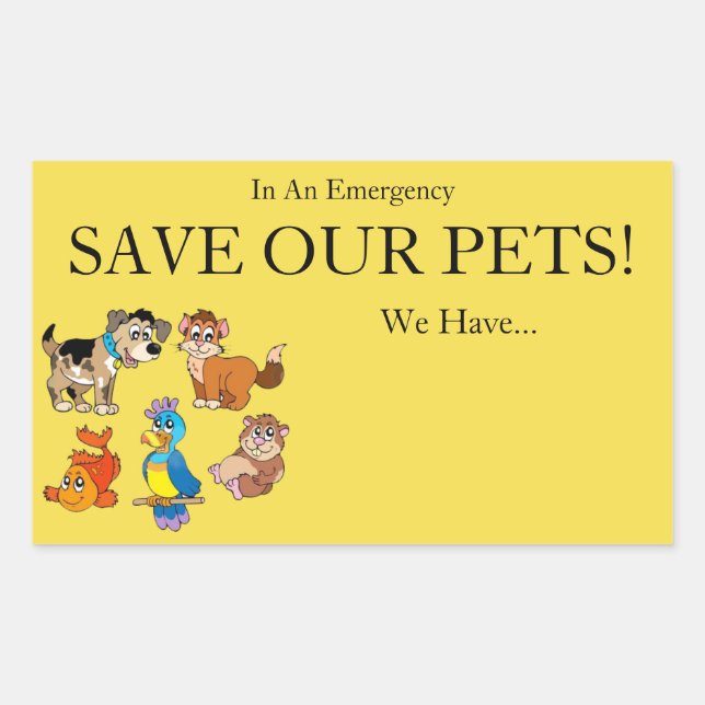 Save our pets sticker (Front)