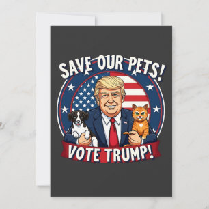 Save our Pets Vote Trump Pets For Trump Invitation