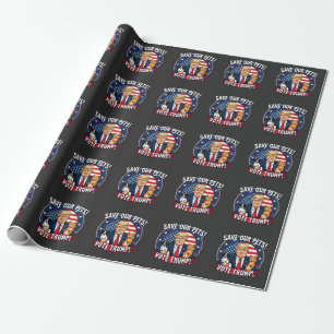 Save our Pets Vote Trump Pets For Trump Wrapping Paper