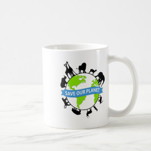 Save Our Planet Cute Earth Day Men Women Kids Coffee Mug
