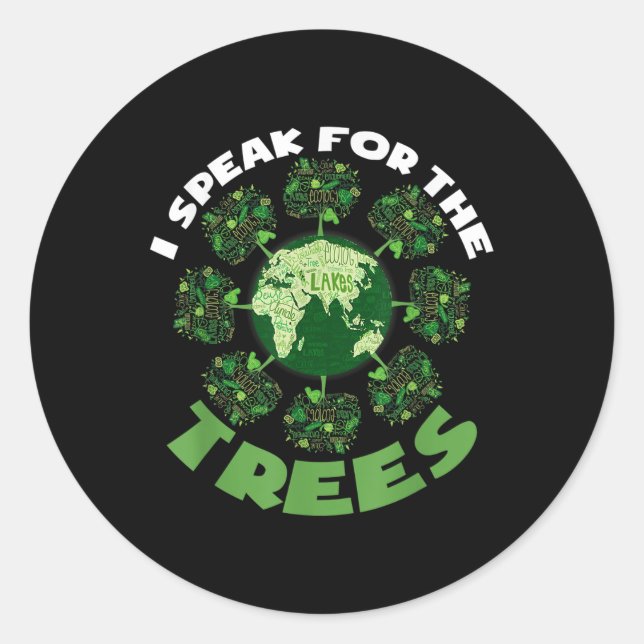Save Our Planet For Environmental Protection Trees Classic Round Sticker (Front)
