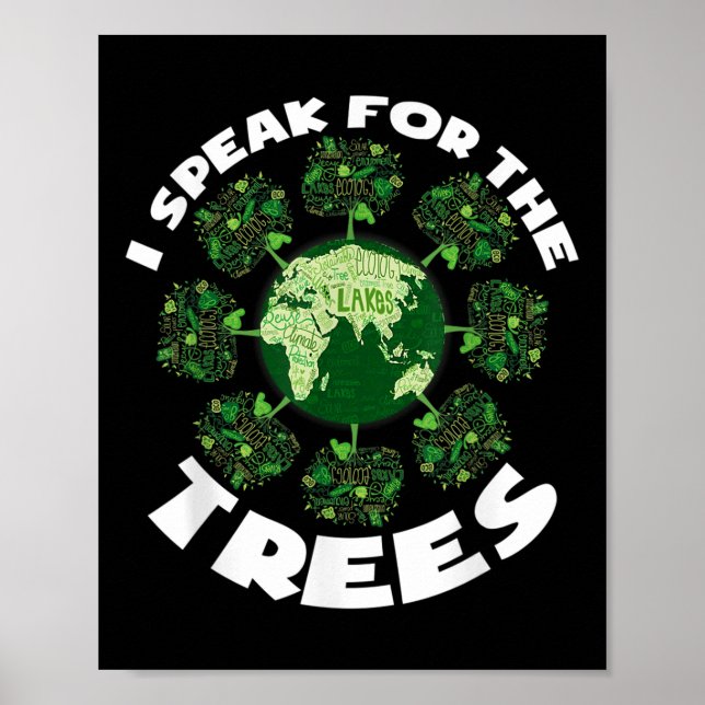 Save Our Planet For Environmental Protection Trees Poster (Front)