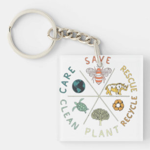 🌎💚 Save Our Planet 🌿 Keychain