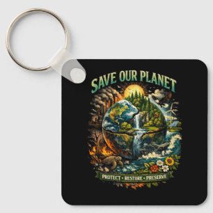 Save Our Planet Keychain