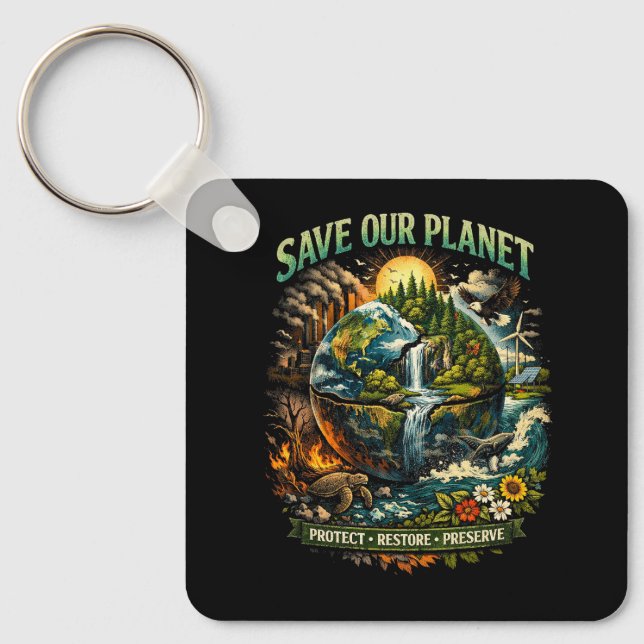 Save Our Planet Keychain (Front)