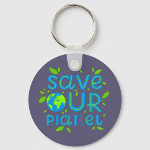 Save Our Planet Keychain