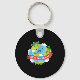 Save Our Planet Mother Earth Environmental Protect Keychain