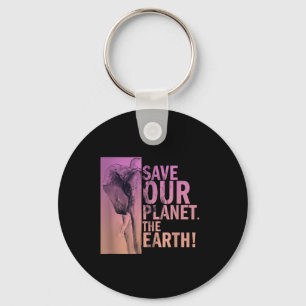 Save Our Planet The Earth Elephant Environmental P Keychain