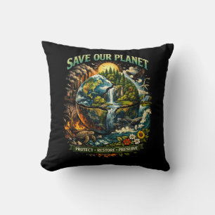 Save Our Planet Throw Pillow