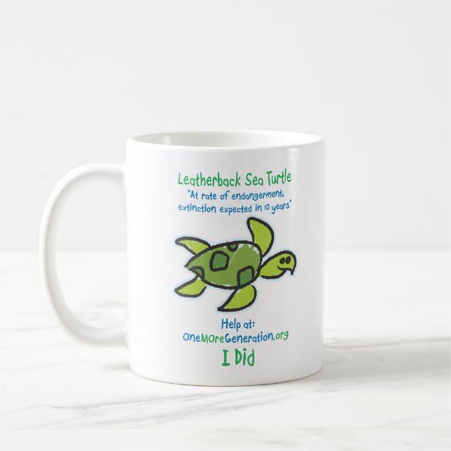 Save our Sea Turtles Coffee Mug (Left)