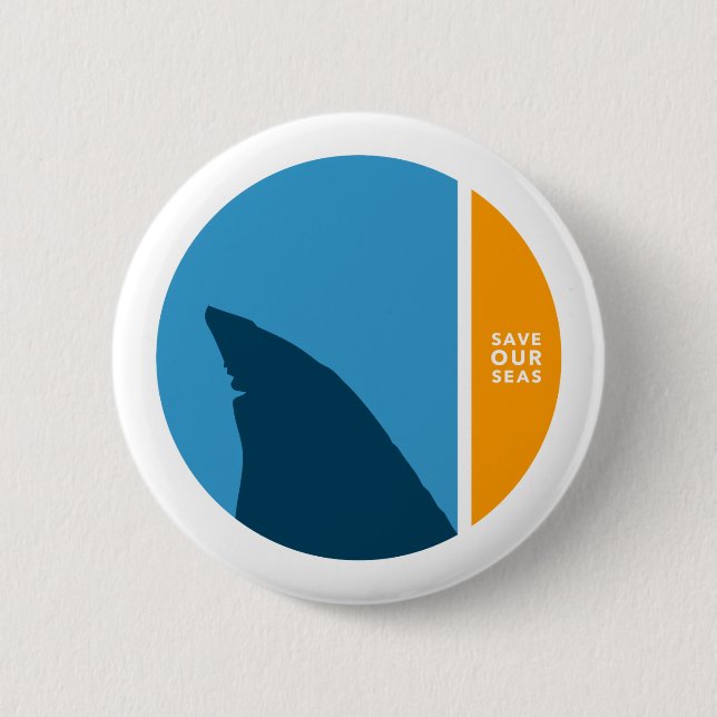 save our seas circles 2 inch round button (Front)